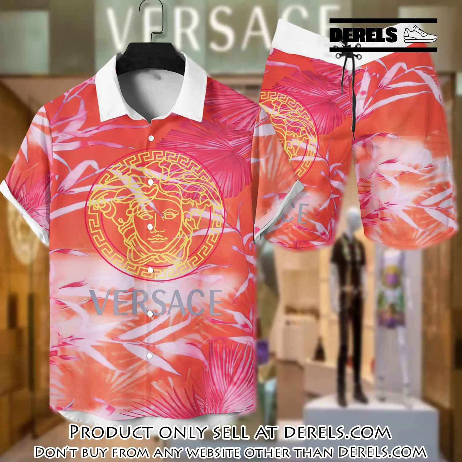 Versace luxury hawaiian shirt & short set lhs1206 dr1522444